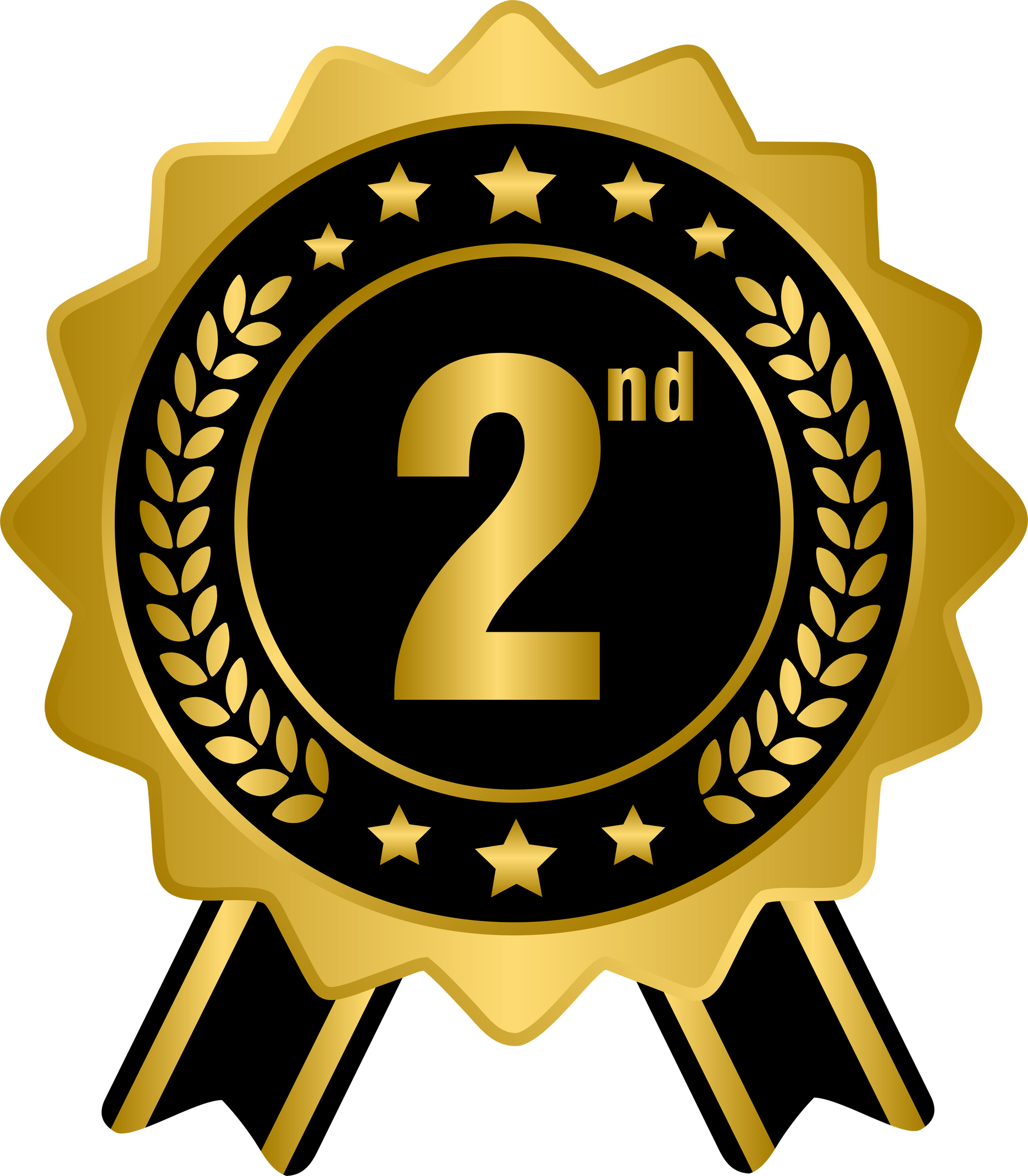 2nd golden award medal